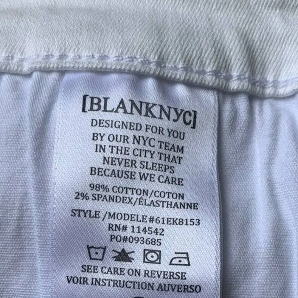 BLANK NYC‎ Cotton Embroidered Jean Shorts White Girl’s Size 8 NWT